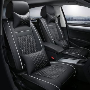 Hot Sale Full Set Universal Waterproof Non slip Car Seat Covers Durable Luxury Pillow Cushion PU Leather Car Seat Cover