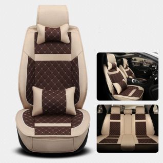 New Multifunctional Leather Design Fashion Car Seat Cushion Breathable Practical Car Seat Cover Set Car Seat Protective Cover