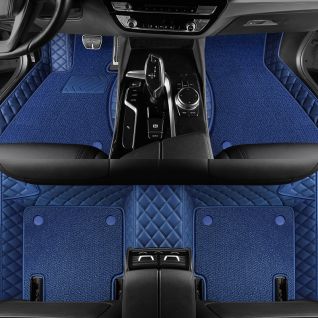 Double Layer Hot Pressed 5D 7D Customized Luxury Waterproof Full Set of Car Carpet for Sedan SUV Car Floor Mats