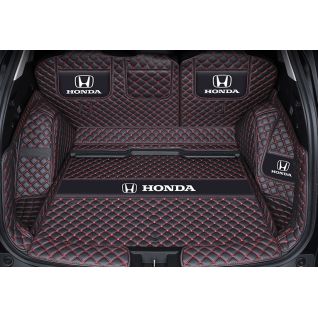 Luxury Embroidered PVC Trunk Mat with Full Coverage for Car Cargo Protection