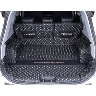 All-Weather PVC Trunk Mat with Stylish Embroidery and Full Wrap Design Fit