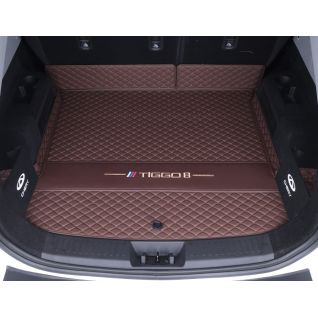 High End PVC Trunk Mat with Embroidered Surface for Luxury Cars and SUVs